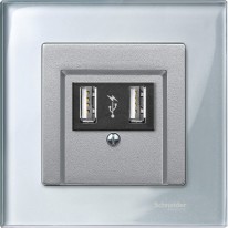 Merten SM M-Elegance Стекло Серебро рамки