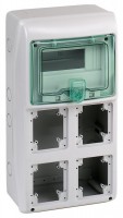 Schneider Electric Kaedra Щит 8 модулей + 4 отверстия IP65 13179 фото