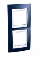 Schneider Electric Unica Хамелеон Индиго/Бел Рамка 2-ая вертикальная MGU6.004V.842 фото