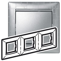 Legrand Valena Алюминий модерн Рамка 3-ая гориз 770343 фото