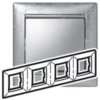 Legrand Valena Алюминий модерн Рамка 4-ая гориз 770344 фото