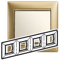 Legrand Valena Матовое Золото Рамка 4-ая гориз 770304 фото