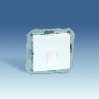 Simon 75 Мех Белый Адаптер на 1 место RJ-45 АМР 82005-30 фото