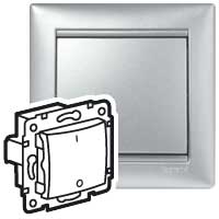 Legrand Valena Алюминий Выключатель 1-клавишный 3-х полюсный, 10A 400В, для флюросцентных ламп 770103 фото