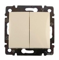 Legrand DIY Valena Крем Выключатель 2-клавишный 695605 фото