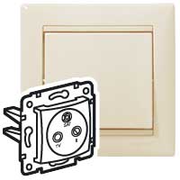 Legrand DIY Valena Крем Розетка TV-FM-SAT оконечная 2400MHz 10 дБ 695619 фото