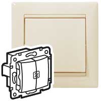 Legrand DIY Valena Крем Выключатель 2-клавишный с подсветкой 695630 фото