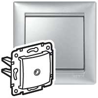 Legrand DIY Valena Алюм Розетка TV проходная, 14 дБ 694346 фото