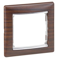 Legrand Valena Classic Темное дерево/Серебро Рамка 1-ая 696730 фото