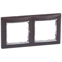 Legrand Valena Classic Темное дерево/Серебро Рамка 2-ая 696731 фото
