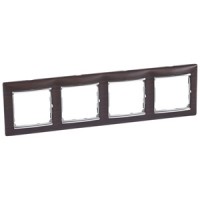 Legrand Valena Classic Темное дерево/Серебро Рамка 4-ая 696733 фото