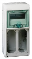 Schneider Electric Kaedra Серый Корпус навесной 1 ряд 8 модулей пластик 460x236x160мм IP65 c DIN-рейкой 13186 фото