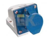 IEK Розетка 123 стационарная 2Р+РЕ 32А 220В IP44 PSR11-032-3 фото