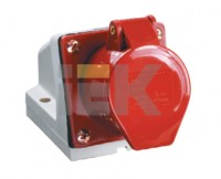 IEK Розетка 125 стационарная 3Р+РЕ+N 32А 380В IP44 PSR12-032-5 фото