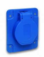 Schneider Electric PratiKa Розетка 10/16А 65х85мм IP54 винты сзади PKS61B фото