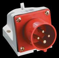 IEK Вилка стационарная ССИ-524 32А-6ч/380-415В 3Р+РЕ IP44 MAGNUM PSN52-032-4 фото
