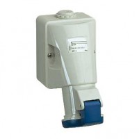 Schneider Electric PratiKa Розетка настенная, винтовой зажим, 16А 2P+E IP44 220В 83104 фото