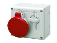 DKC Розетка настенная с мех-ой блокировкой и верхним расположением разъема IP44 32А 3P+E+N 400В DIS5003287 фото