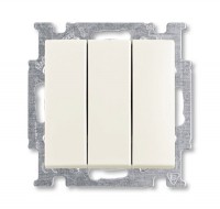 ABB BJB Basic 55 Шале (бел) Выключатель 3-клавишный, 16А 2CKA001012A2183 фото