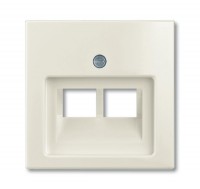 ABB BJB Basic 55 Шале (бел) Накладка 2-ой ТЛФ/комп розетки наклонной 2CKA001753A0209 фото