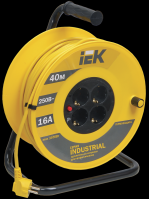 IEK Катушка УК40 с т/з 4 места 2Р+PЕ/40м 3х1,5 мм2 