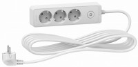Schneider Electric Unica Extend Бел Удлинитель 3 розетки 2К+З, кабель 1,5м ST9431W фото