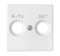 Simon S82 Concept Матовый белый, Накладка для розетки R-TV+SAT с пиктограммой 