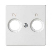 Simon S82 Concept Матовый белый, Накладка для розетки R-TV+SAT с пиктограммой 