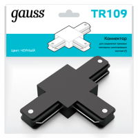 Gauss Коннектор для трековых шинопроводов (T) черный TR109 фото
