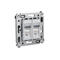 DKC Компьютерная розетка RJ-45 в стену, кат.6 двойная экранированная
