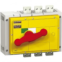 Schneider Electric Compact INS/INV Выключатель-разъединитель INS1600 3P красная рукоятка/желтая панель 31350 фото