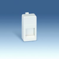 Simon 27 Мех Слоновая кость Адаптер на 1 RJ45(12) 75528-, 75540-, 75541-, 75544-39, узкий, шторка 27087-31 фото
