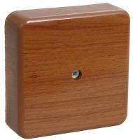 IEK Коробка КМ41222-05 распаячная для о/п 104х104х44 мм дуб (6 клемм 6 мм2) UKO10-100-100-044-K24 фото