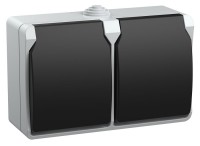 IEK FORS РСб22-3-ФСр Розетка двухместная с з/к для открытой установки IP54 ERS22-K03-16-54-DC фото