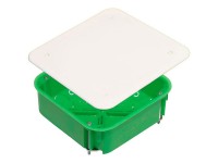 Hegel Коробка разветвительная д/полых стен с крышкой, внутр разм 113x113x45 мм, ниша:106x106x45 мм, квадрат, мет. лапки, IP30 КР1201-И фото