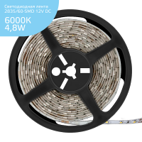 Gauss Лента LED Elementary 2835 -SMD 4.8W 12V DC холодный белый IP20 (ZIP bag 5m) 355000305 фото