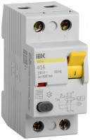 IEK KARAT Выключатель дифференциальный ВД1-63 (УЗО) 2Р 40А 300мА MDV10-2-040-300 фото
