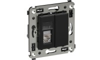 DKC Компьютерная розетка RJ-45 в стену, кат.5e одинарнаяэкранированная,
