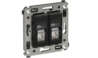 DKC Компьютерная розетка RJ-45 в стену, кат.5e двойная экранированная,