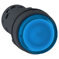 Schneider Electric Кнопка с подсветкой, монолит., 22мм с возвратом, 1НО, синяя, LED XB7NW36B1 фото