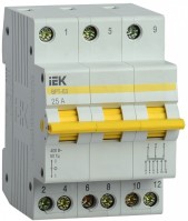 IEK KARAT Выключатель-разъединитель трехпозиционный ВРТ-63 3P 25А MPR10-3-025 фото