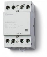 Finder Модульный контактор; 2NO+2NC 40А; контакты AgSnO2; катушка 24В АС/DC; ширина 53.5мм; степень защиты IP20; опции: мех.индикатор 224400244610 фото