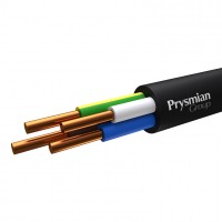 Кабель силовой с ПВХ изоляцией ВВГнг(А) -LS 4x2,5 ок(N) ч РЭК-Prysmian 1504050106 фото