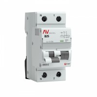 EKF Averes DVA-6 Диф. Автомат (B) 1P+N 25А/30мА тип АС 6кА rcbo6-1pn-25B-30-ac-av фото
