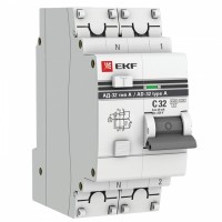 EKF PROxima АД-32 Диф. Автомат (C)  1P+N 32А/30мА тип А 4,5кА DA32-32-30-a-pro фото