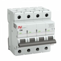 EKF Averes Автоматический выключатель AV-6 DC 4P 50A (C) 6kA mcb6-DC-4-50C-av фото
