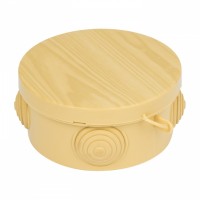 EKF PROxima Коробка распаячная КМР-040-039 с крышкой (85х40) 4 мембранных ввода светлое дерево IP54 plc-kmr-040-039-s фото