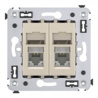 DKC Компьютерная розетка RJ-45 в стену, кат.5e двойная,