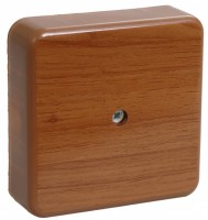 IEK Коробка распаячная КМ для о/п 100х100х44мм дуб UKO10-100-100-044-K24-E фото