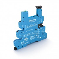 Finder Розетка MasterPLUS с безвинтовыми клеммами Push-in для реле 34 серии; питание 24-240В AC/DC; в комплекте пластиковая клипса; опции: LED 93660240 фото